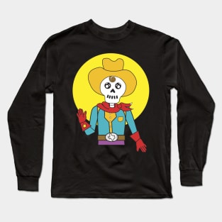 Cowboy Skeleton Long Sleeve T-Shirt